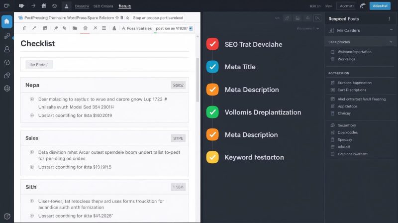 WordPress SEO plugin dashboard showing meta title, description, and keyword optimization, part of the best WordPress plugins for beginners.