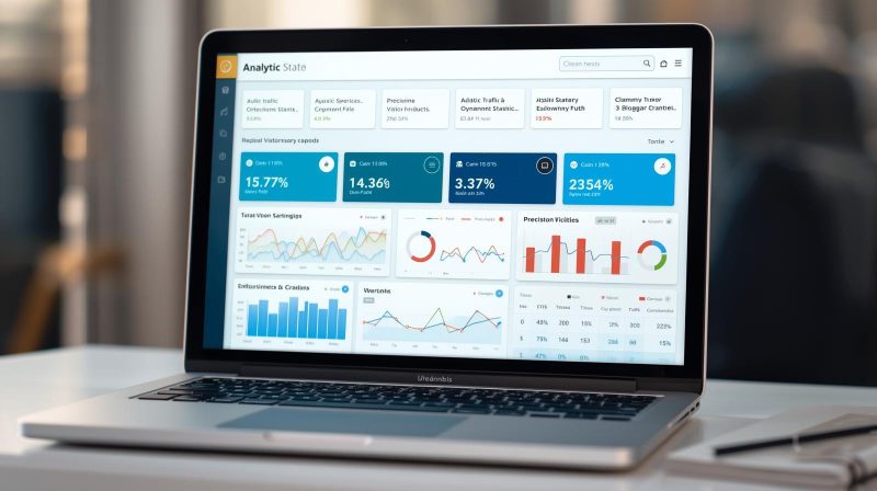 WordPress analytics dashboard showing traffic charts and visitor data, part of the best WordPress plugins for beginners.